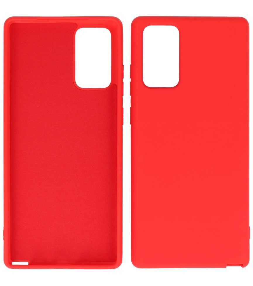 Carcasa de TPU de color de moda de 2.0 mm de espesor para Samsung Galaxy Note 20 Rojo