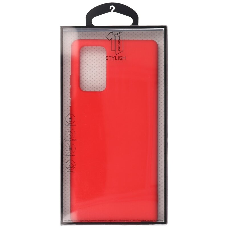 Carcasa de TPU de color de moda de 2.0 mm de espesor para Samsung Galaxy Note 20 Rojo