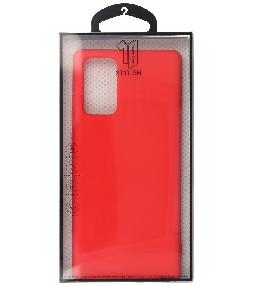 Custodia in TPU color moda spessa 2,0 mm per Samsung Galaxy Note 20 rosso