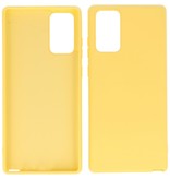 Custodia in TPU di colore moda spesso 2,0 mm per Samsung Galaxy Note 20 gialla