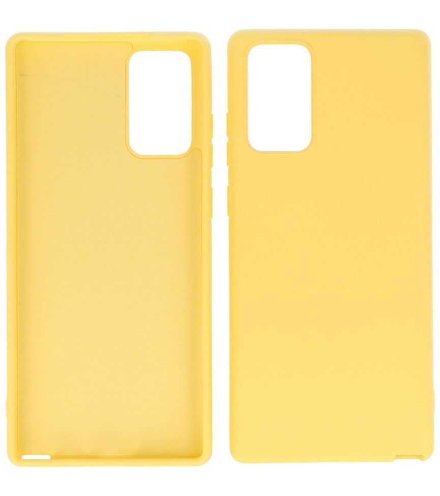 2,0 mm tyk mode farve TPU taske til Samsung Galaxy Note 20 gul