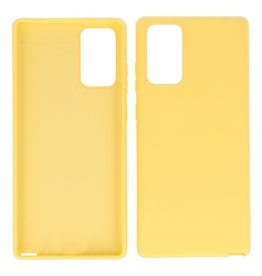 Coque en TPU couleur mode épaisse de 2,0 mm pour Samsung Galaxy Note 20 jaune