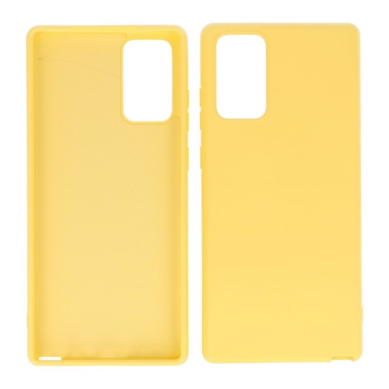2,0 mm tyk mode farve TPU taske til Samsung Galaxy Note 20 gul