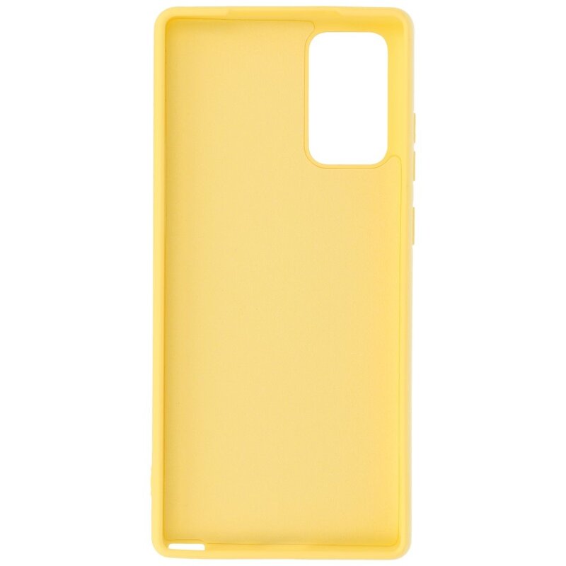 2,0 mm tyk mode farve TPU taske til Samsung Galaxy Note 20 gul