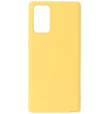 2,0 mm tyk mode farve TPU taske til Samsung Galaxy Note 20 gul