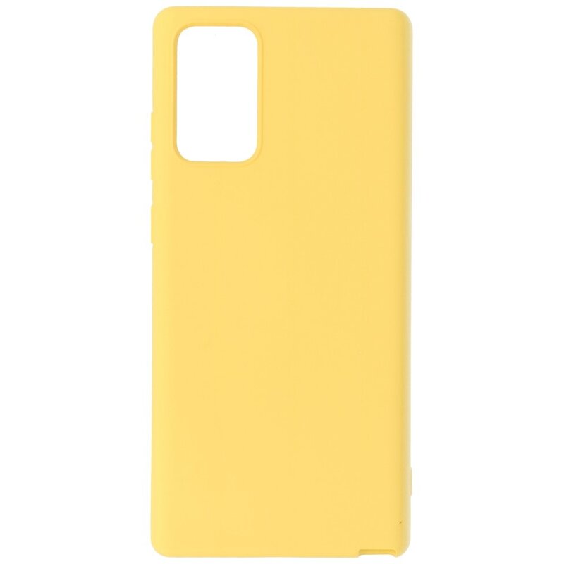 Carcasa de TPU de color de moda de 2.0 mm de espesor para Samsung Galaxy Note 20 Amarillo