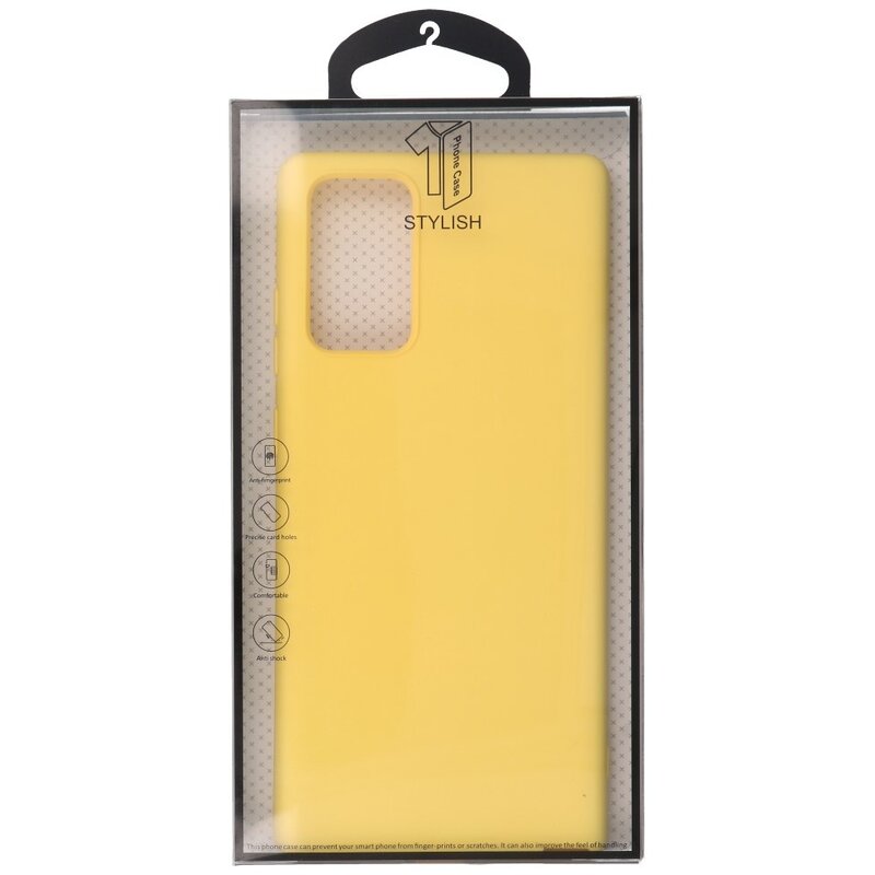 2,0 mm tyk mode farve TPU taske til Samsung Galaxy Note 20 gul