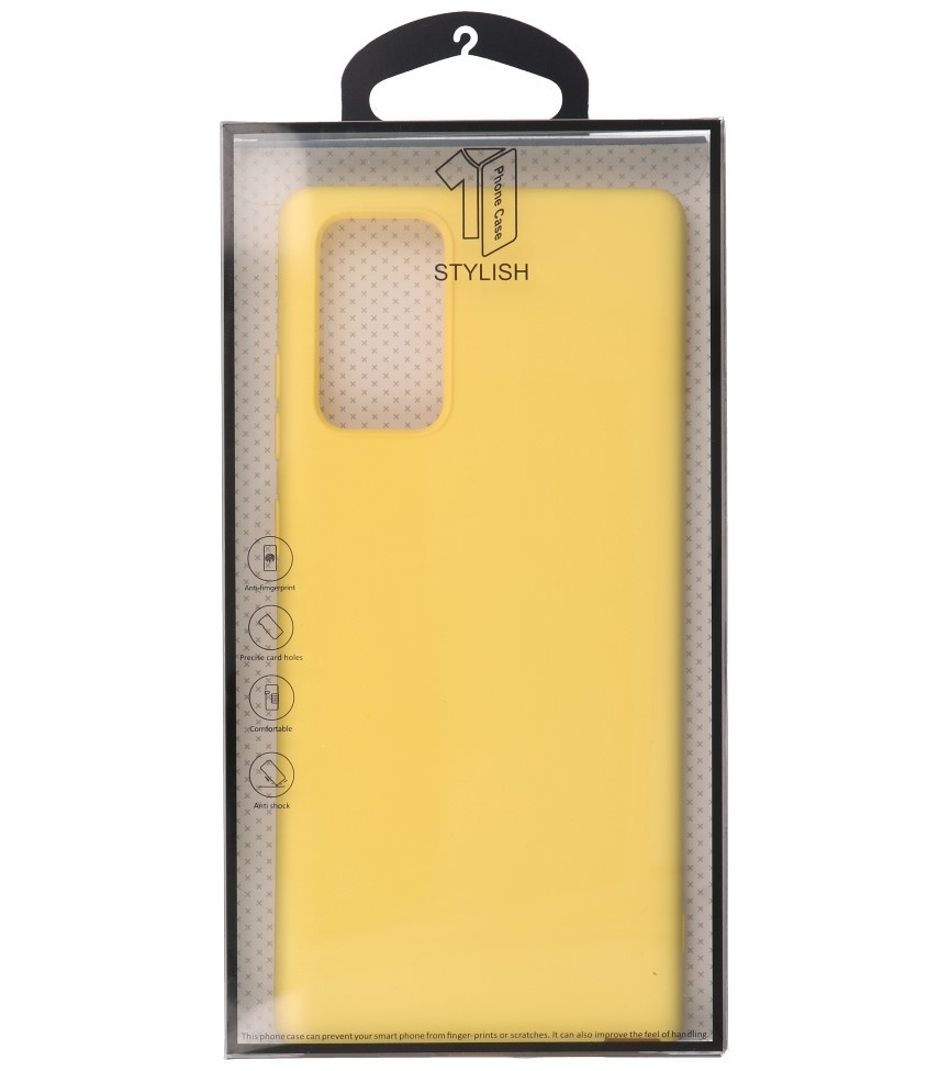 Custodia in TPU di colore moda spesso 2,0 mm per Samsung Galaxy Note 20 gialla