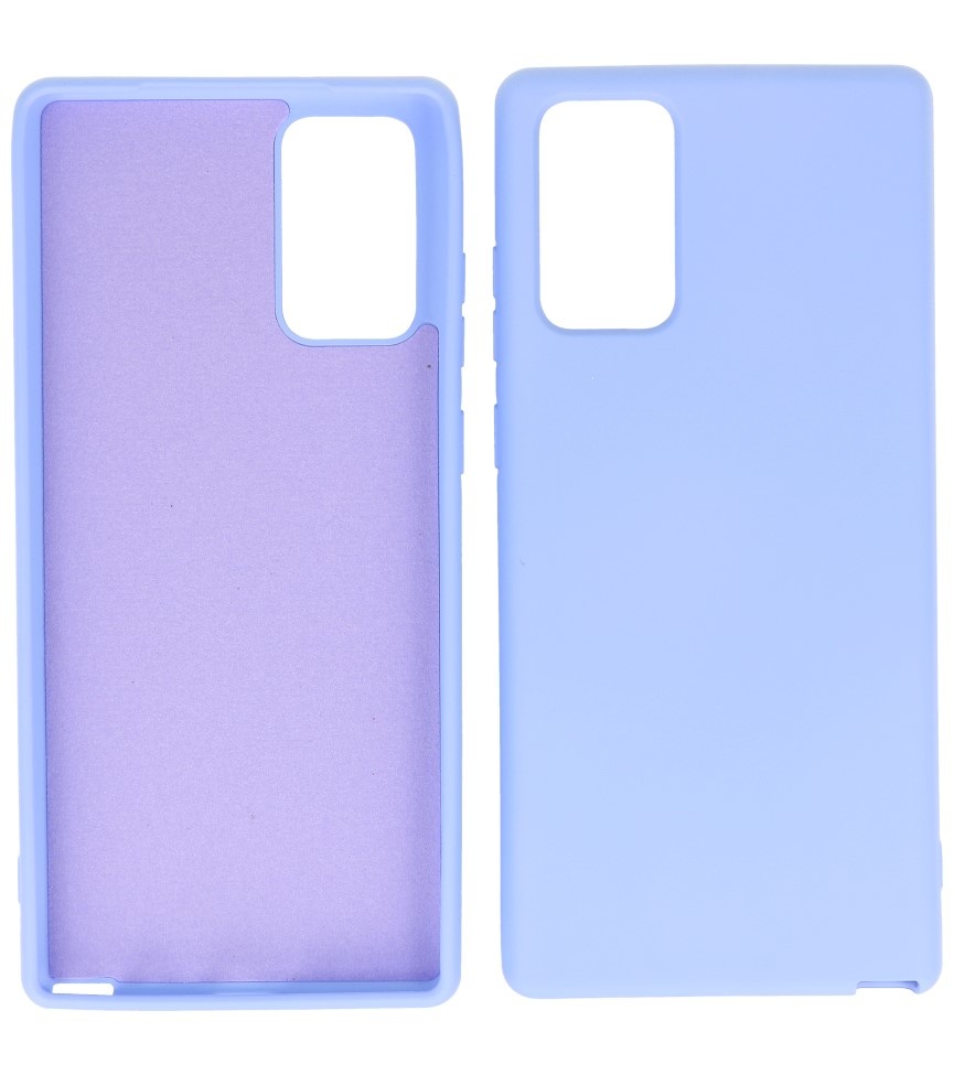 2.0mm Dikke Fashion Color TPU Hoesje voor Samsung Galaxy Note 20 Paars