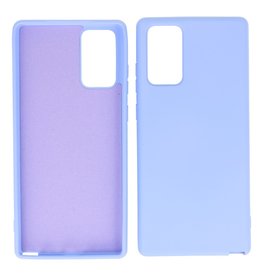 Carcasa De TPU De Color De Moda Gruesa De 2.0mm Para Samsung Galaxy Note 20 Púrpura