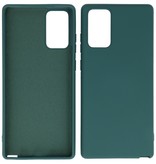 2.0mm Dikke Fashion Color TPU Hoesje voor Samsung Galaxy Note 20 Donker Groen