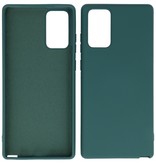 Coque en TPU couleur tendance de 2,0 mm d'épaisseur pour Samsung Galaxy Note 20 vert foncé