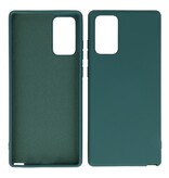 2,0 mm tyk mode farve TPU taske til Samsung Galaxy Note 20 mørkegrøn