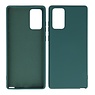 Coque en TPU couleur mode épaisse de 2,0 mm pour Samsung Galaxy Note 20 vert foncé