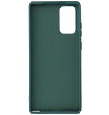 Coque en TPU couleur tendance de 2,0 mm d'épaisseur pour Samsung Galaxy Note 20 vert foncé