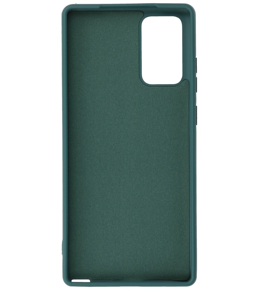 2.0mm Dikke Fashion Color TPU Hoesje voor Samsung Galaxy Note 20 Donker Groen