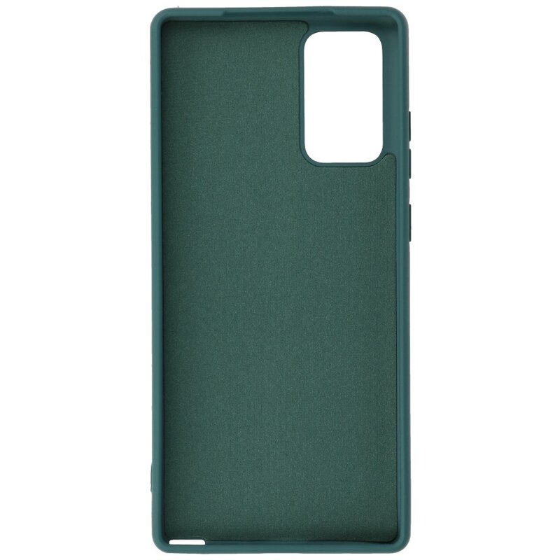 Coque en TPU couleur tendance de 2,0 mm d'épaisseur pour Samsung Galaxy Note 20 vert foncé