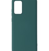 Coque en TPU couleur tendance de 2,0 mm d'épaisseur pour Samsung Galaxy Note 20 vert foncé