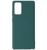 2,0 mm tyk mode farve TPU taske til Samsung Galaxy Note 20 mørkegrøn