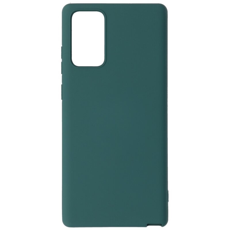 2,0 mm tyk mode farve TPU taske til Samsung Galaxy Note 20 mørkegrøn