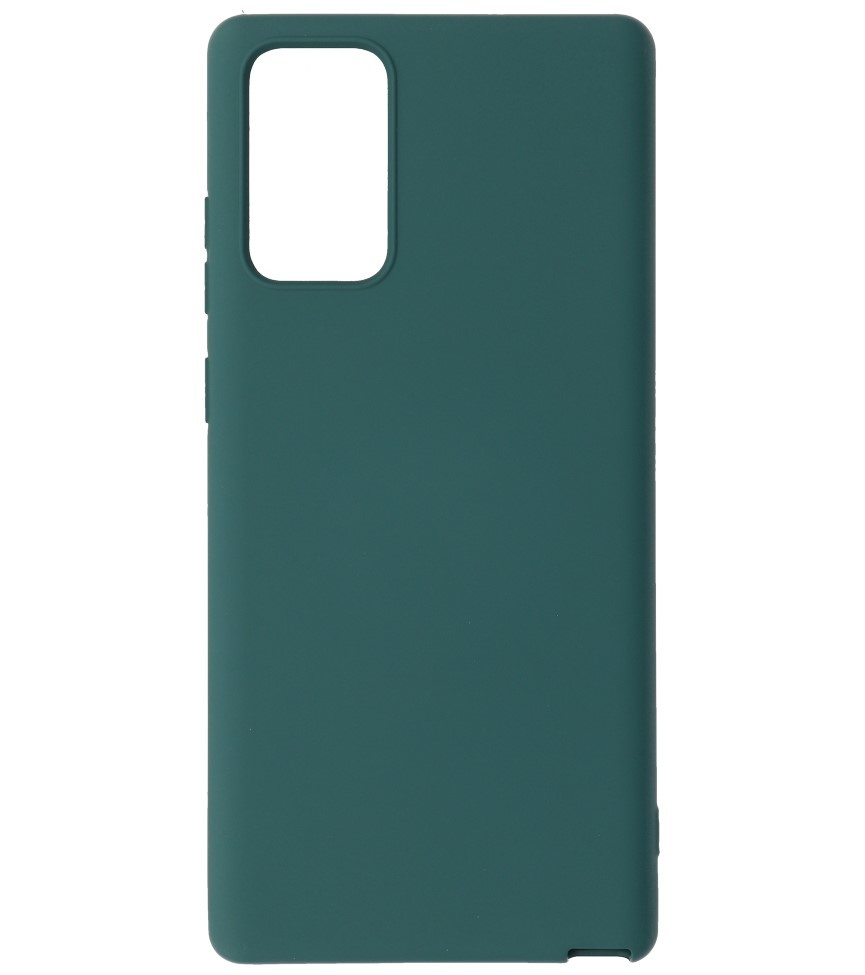 Carcasa de TPU de color de moda de 2.0 mm de espesor para Samsung Galaxy Note 20 verde oscuro