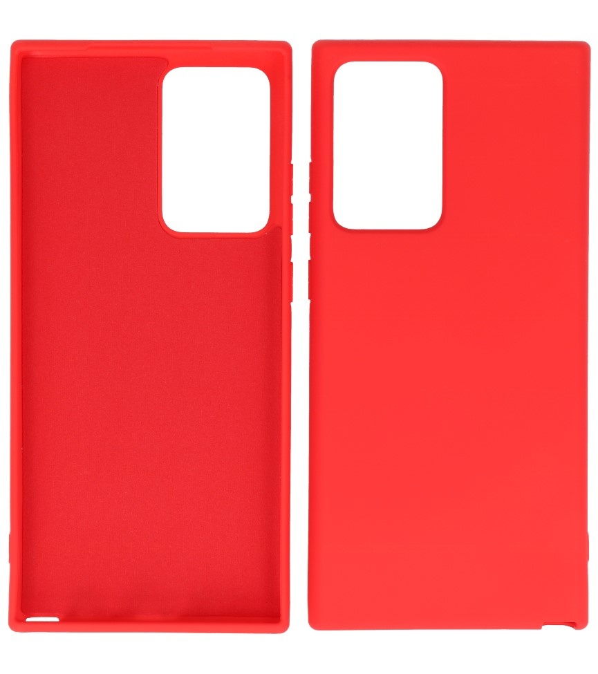 Coque en TPU couleur tendance de 2,0 mm d'épaisseur pour Samsung Galaxy Note 20 Ultra Rouge