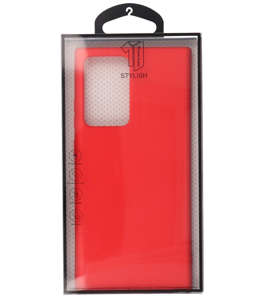 Coque en TPU couleur tendance de 2,0 mm d'épaisseur pour Samsung Galaxy Note 20 Ultra Rouge