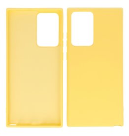 Coque en TPU couleur mode épaisse de 2,0 mm pour Samsung Galaxy Note 20 Ultra Jaune