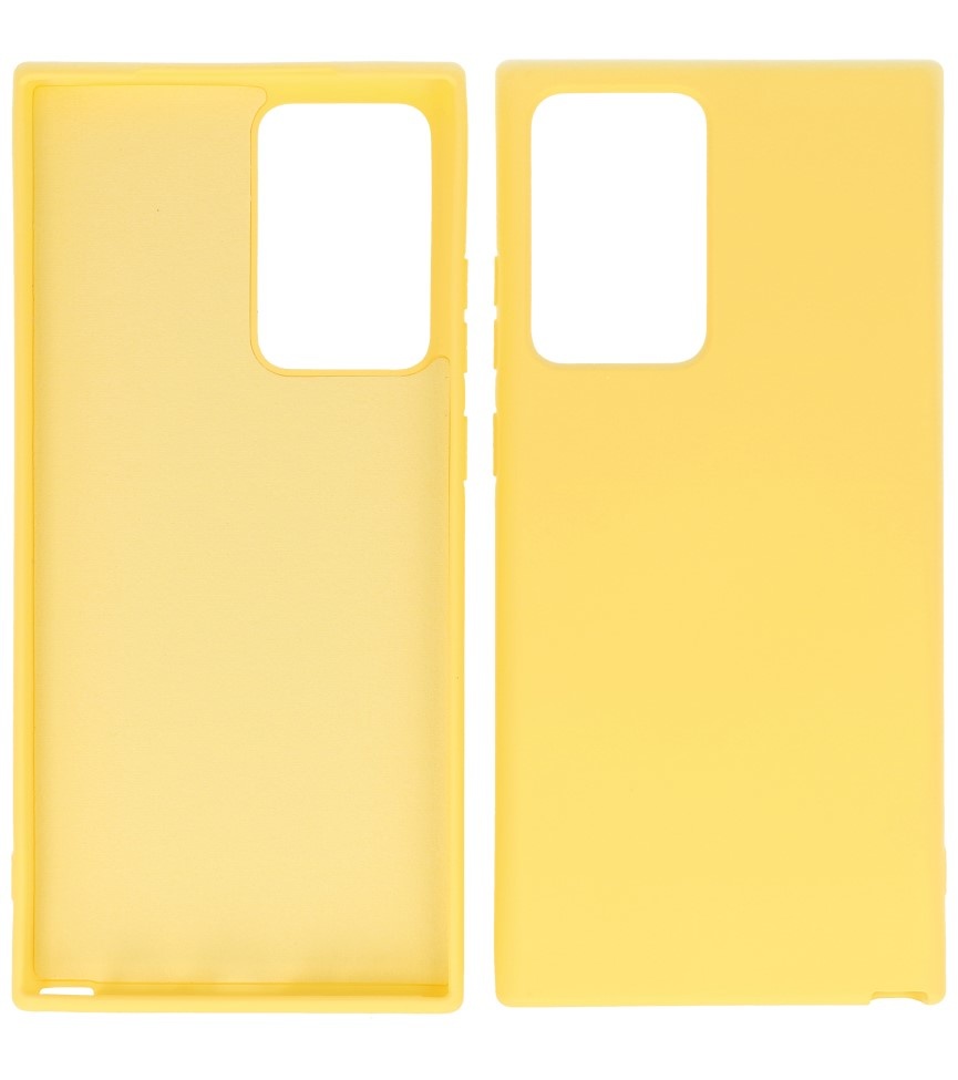 Estuche de TPU de color de moda de 2.0 mm de espesor para Samsung Galaxy Note 20 Ultra amarillo