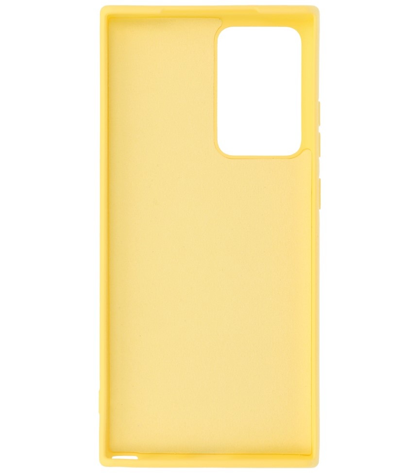 Coque en TPU couleur tendance de 2,0 mm d'épaisseur pour Samsung Galaxy Note 20 Ultra Jaune