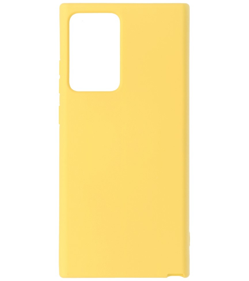 2.0mm Dikke Fashion Color TPU Hoesje voor Samsung Galaxy Note 20 Ultra Geel