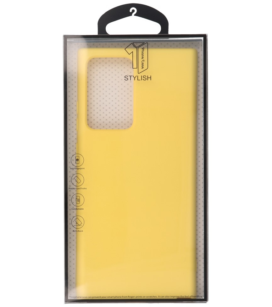 2,0 mm tyk mode farve TPU taske til Samsung Galaxy Note 20 ultra gul