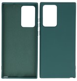 Custodia in TPU di colore moda spesso 2,0 mm per Samsung Galaxy Note 20 Ultra Dark Green