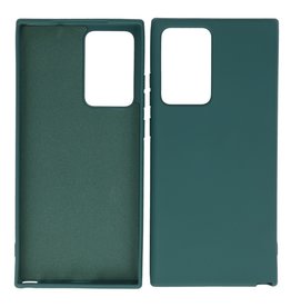 Coque en TPU couleur mode épaisse de 2,0 mm pour Samsung Galaxy Note 20 Ultra vert foncé