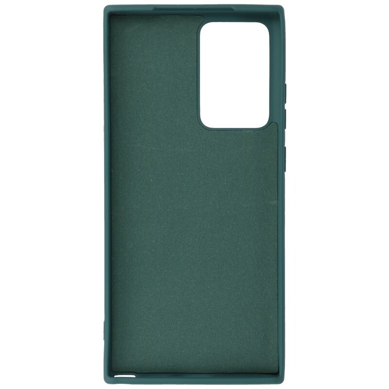 Custodia in TPU di colore moda spesso 2,0 mm per Samsung Galaxy Note 20 Ultra Dark Green
