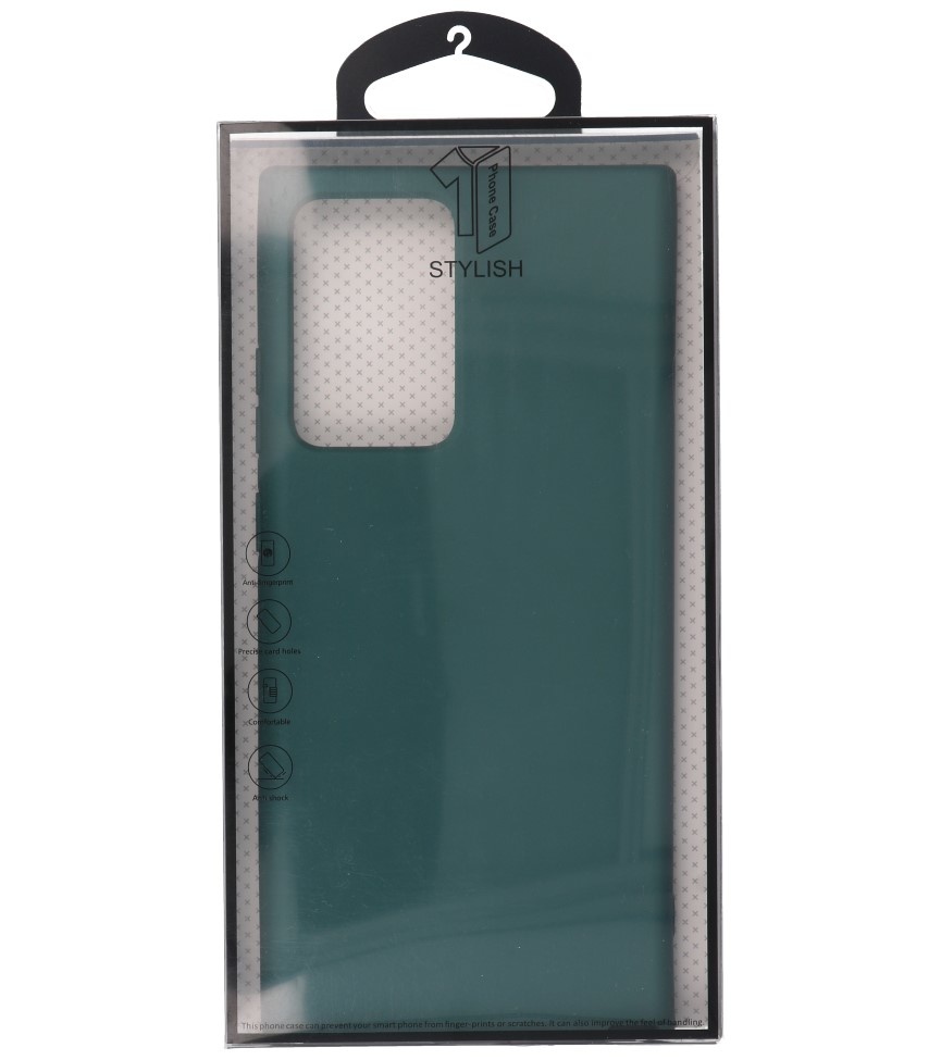2.0mm Dikke Fashion Color TPU Hoesje voor Samsung Galaxy Note 20 Ultra Donker Groen