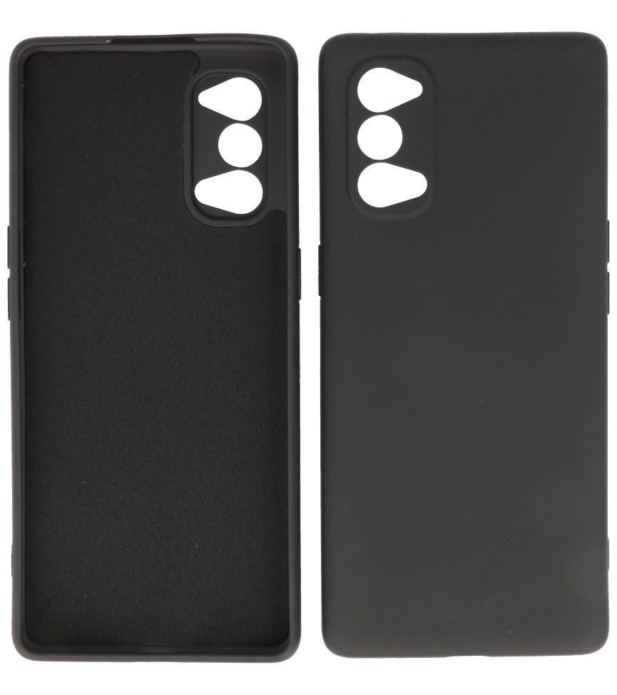 Coque en TPU couleur tendance de 2,0 mm d'épaisseur pour Oppo Reno 4 Pro 5G Noir