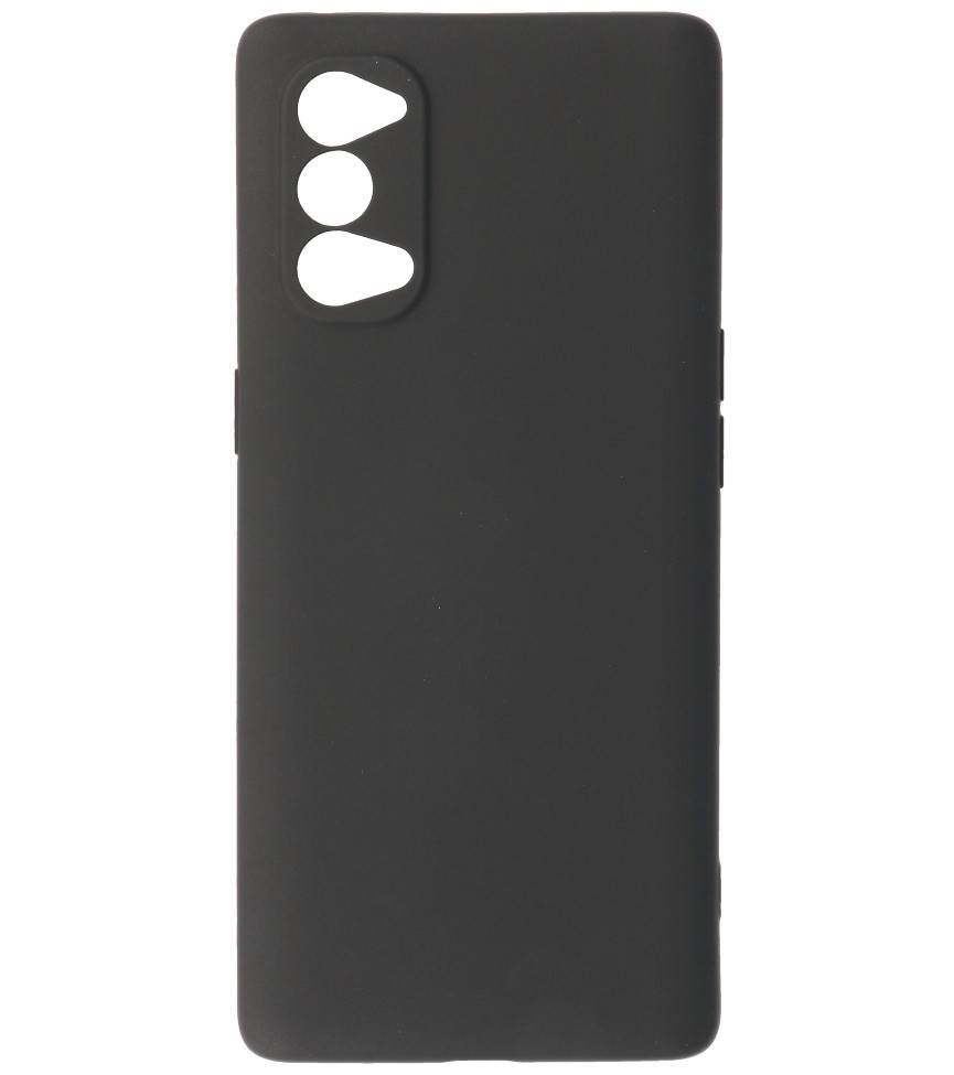 Estuche de TPU de color de moda de 2.0 mm de espesor para Oppo Reno 4 Pro 5G Negro