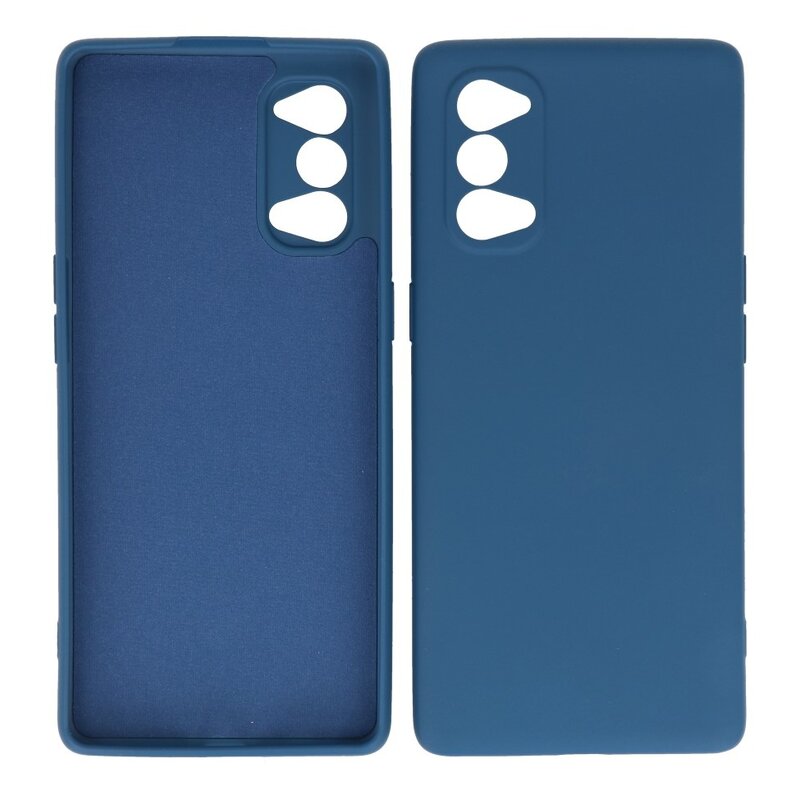 Estuche de TPU de color de moda grueso de 2.0 mm para Oppo Reno 4 Pro 5G Navy
