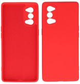 Coque en TPU couleur tendance de 2,0 mm d'épaisseur pour Oppo Reno 4 Pro 5G Rouge