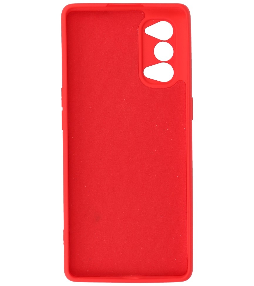 Estuche de TPU de color de moda grueso de 2.0 mm para Oppo Reno 4 Pro 5G Rojo