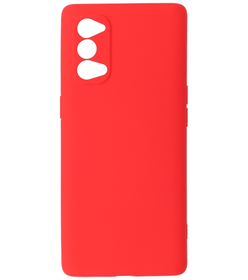 Coque en TPU couleur tendance de 2,0 mm d'épaisseur pour Oppo Reno 4 Pro 5G Rouge