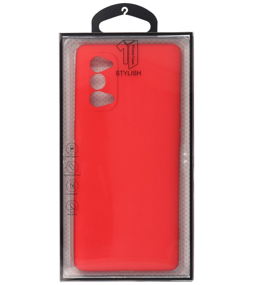 2,0 mm dickes TPU-Gehäuse in Modefarbe für Oppo Reno 4 Pro 5G Rot