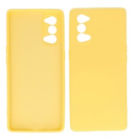 Boîtier en TPU couleur à la mode de 2,0 mm d'épaisseur Oppo Reno 4 Pro 5G jaune