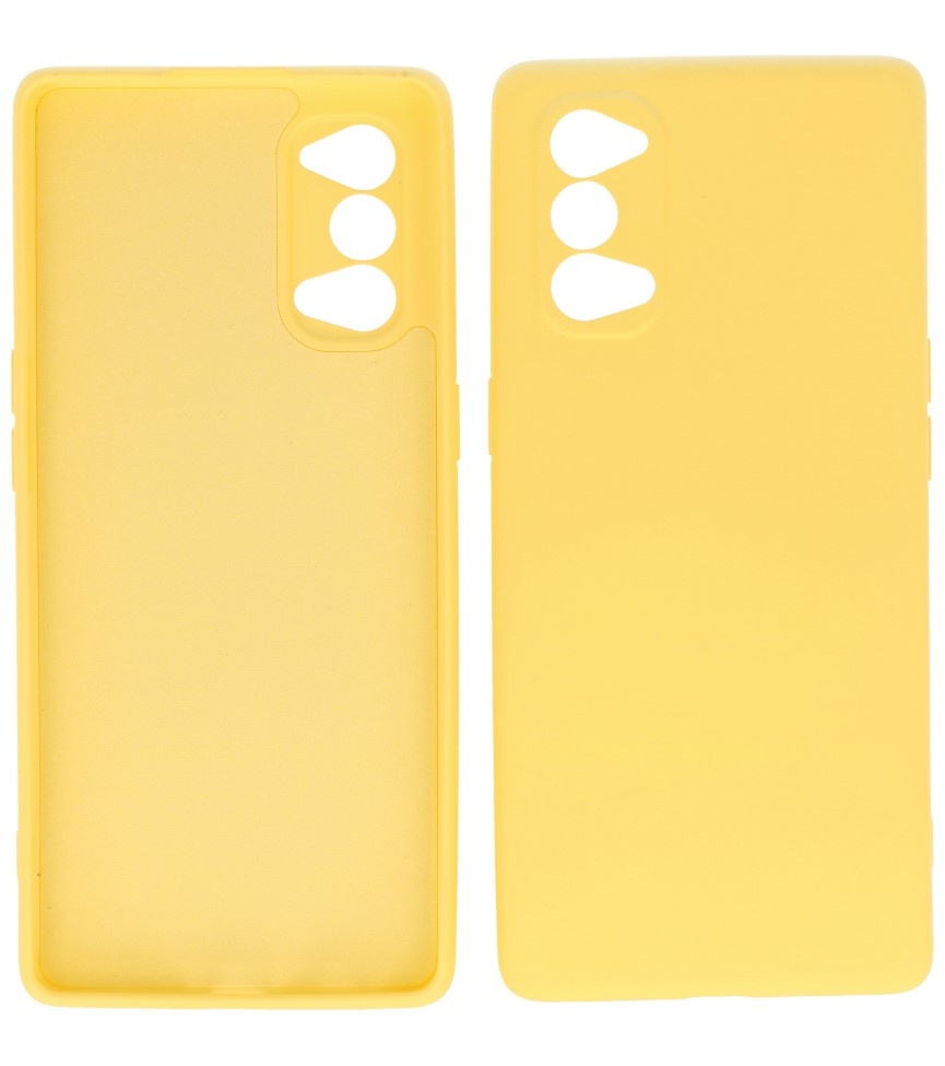 Carcasa de TPU de color de moda de 2.0 mm de espesor para Oppo Reno 4 Pro 5G Amarillo