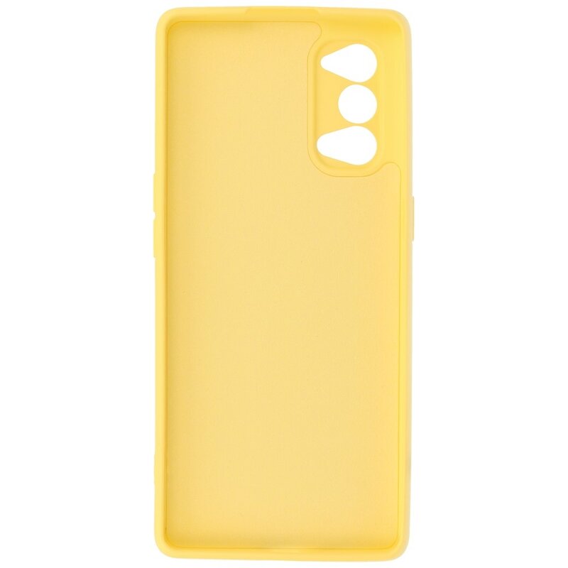 Custodia in TPU color moda spessa 2,0 mm per Oppo Reno 4 Pro 5G giallo
