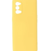 Custodia in TPU color moda spessa 2,0 mm per Oppo Reno 4 Pro 5G giallo