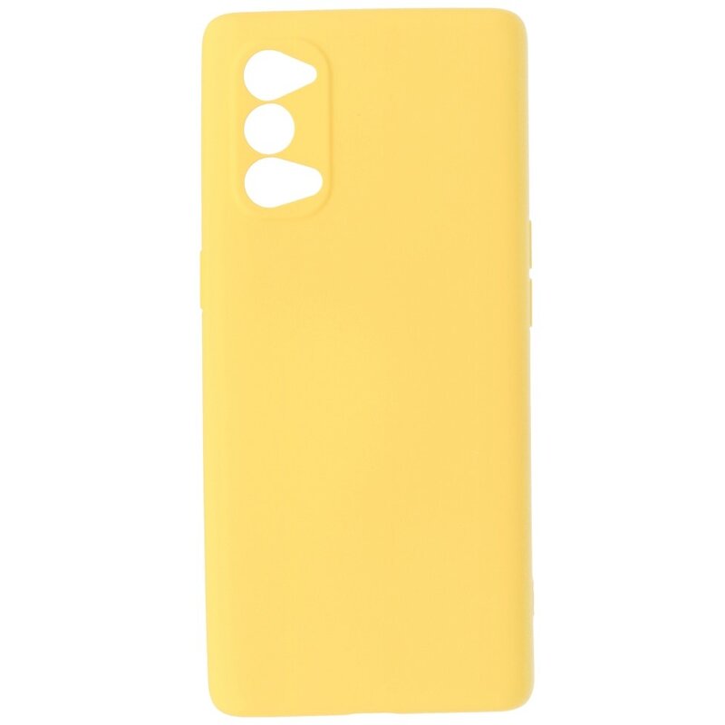 Custodia in TPU color moda spessa 2,0 mm per Oppo Reno 4 Pro 5G giallo