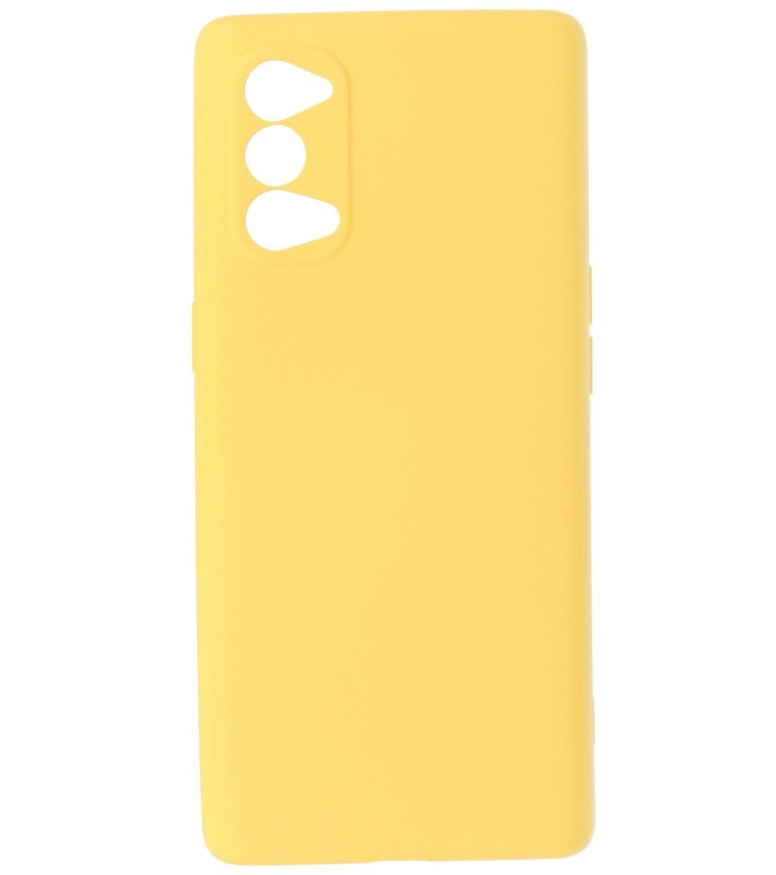 Boîtier en TPU couleur tendance de 2,0 mm d'épaisseur pour Oppo Reno 4 Pro 5G jaune