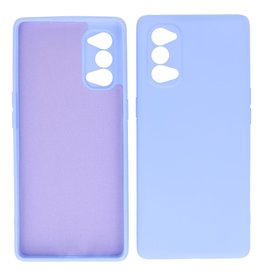 Coque en TPU couleur mode épaisse de 2,0 mm pour Oppo Reno 4 Pro 5G Violet